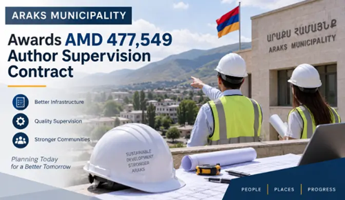 Araks Municipality Awards AMD 477,549 Author Supervision Contract